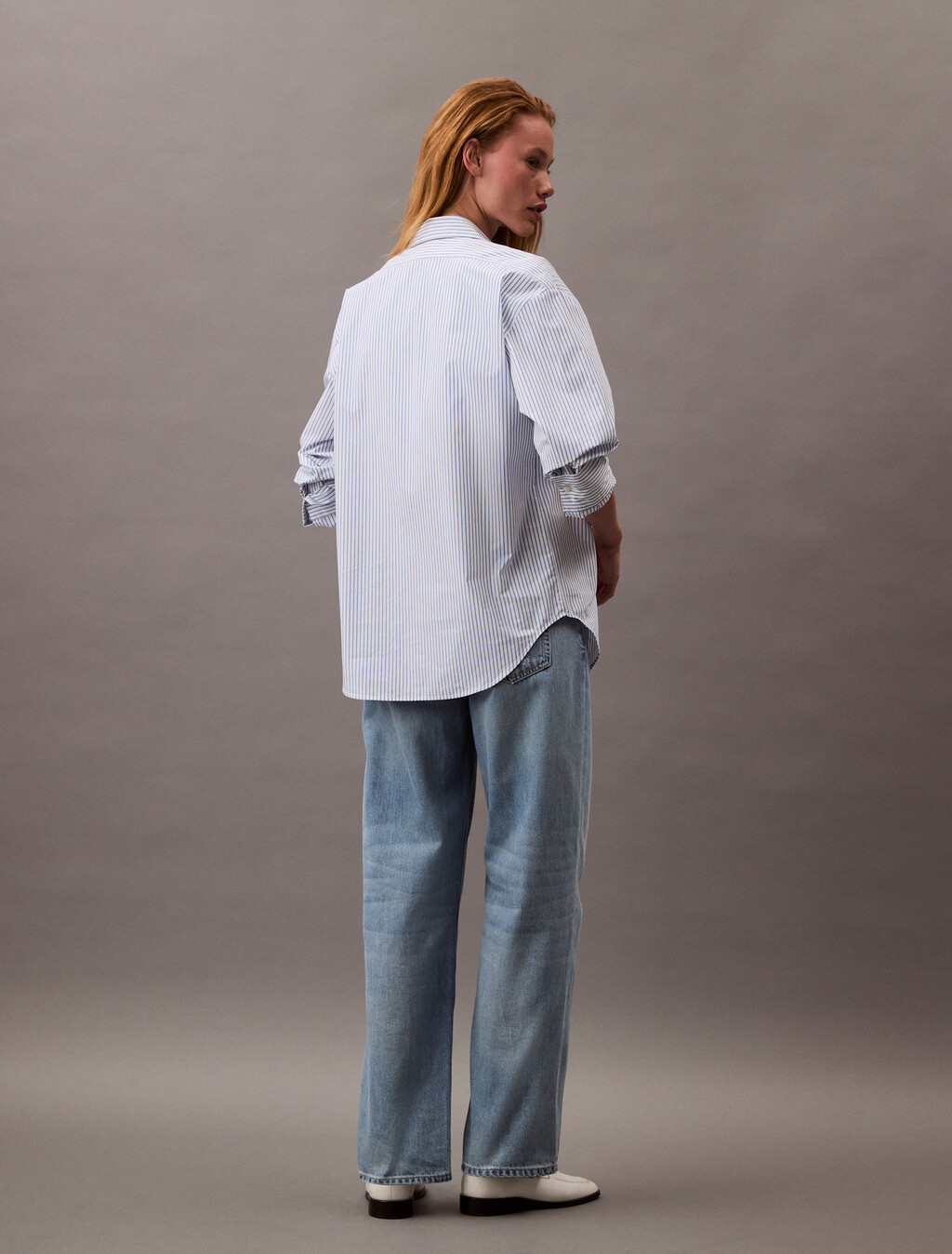 Cooling Relaxed Straight Jeans, RAMS HEAD, hi-res
