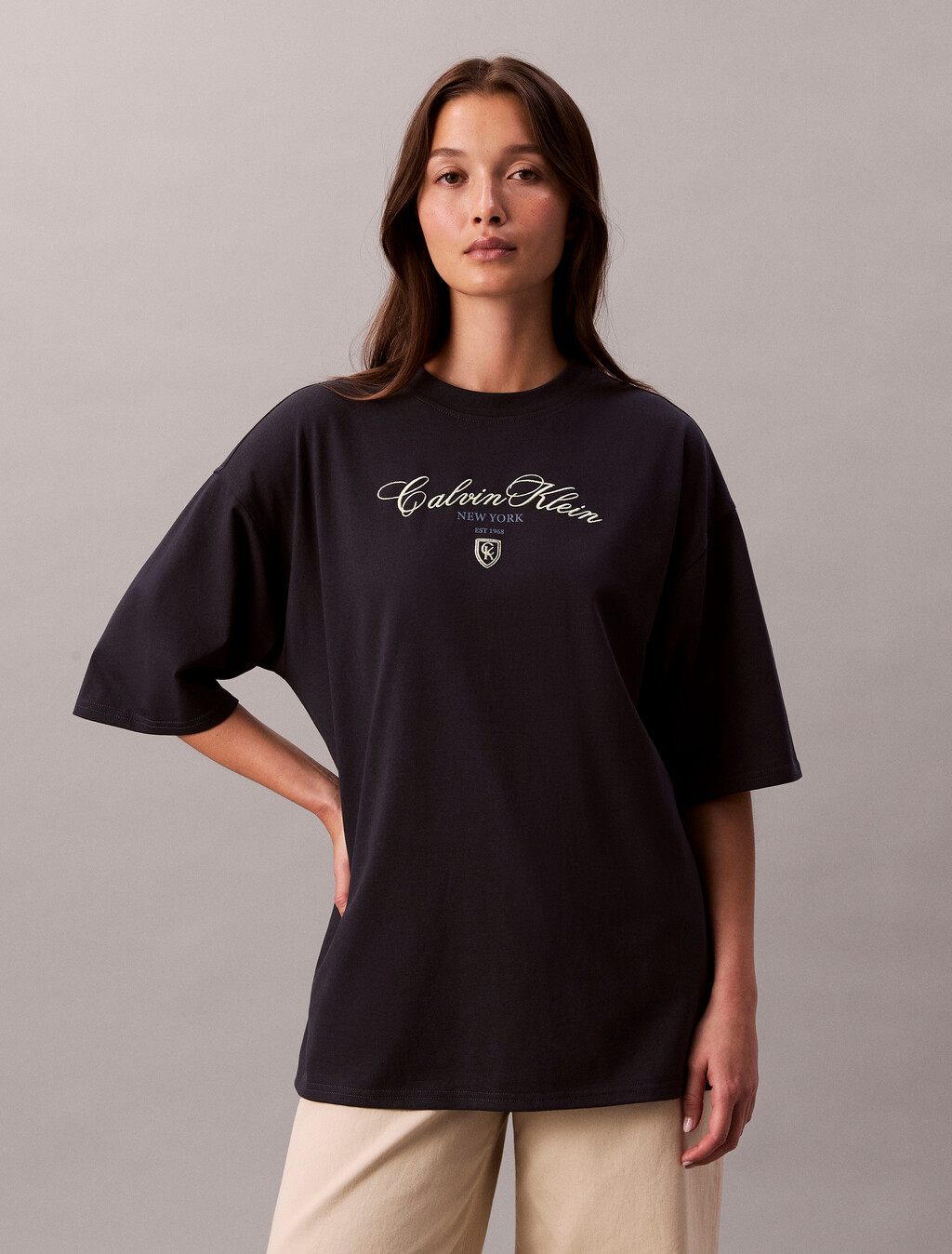 Script Logo Graphic Relaxed T-Shirt, Inkwell, hi-res