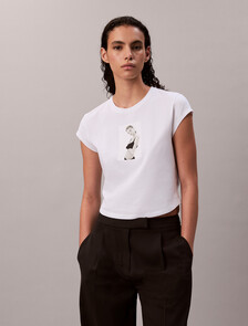 Kate Moss Graphic Baby Tee, Brilliant White, hi-res