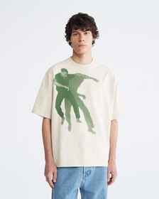 STANDARDS JUMP GRAPHIC CREWNECK T-SHIRT, Bone White, hi-res