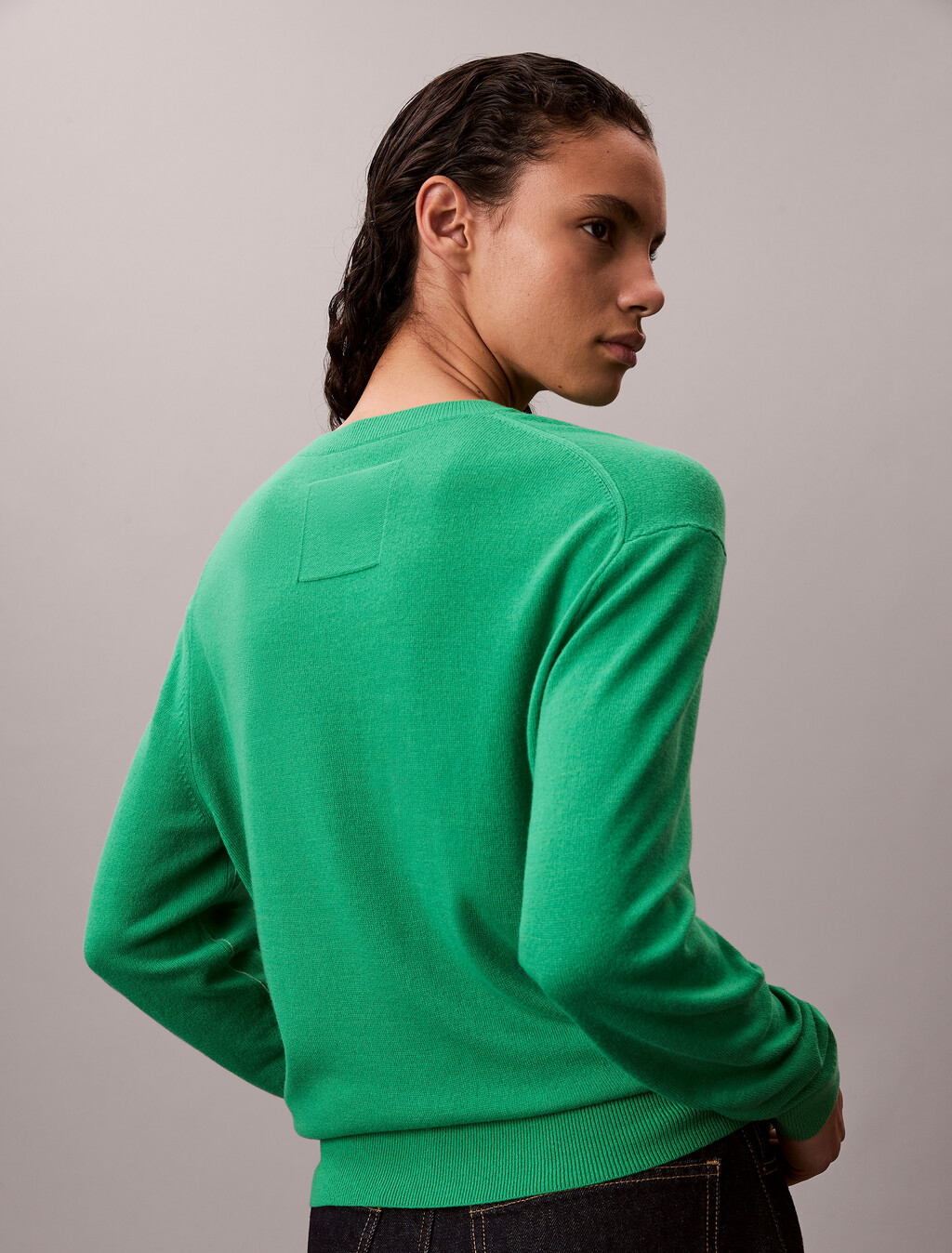 Cashmere Relaxed Jumper, Bright Green, hi-res