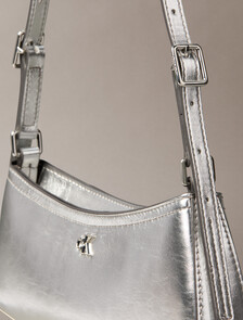 Monogram Metallic Small Shoulder Bag, SILVER METALLIC, hi-res