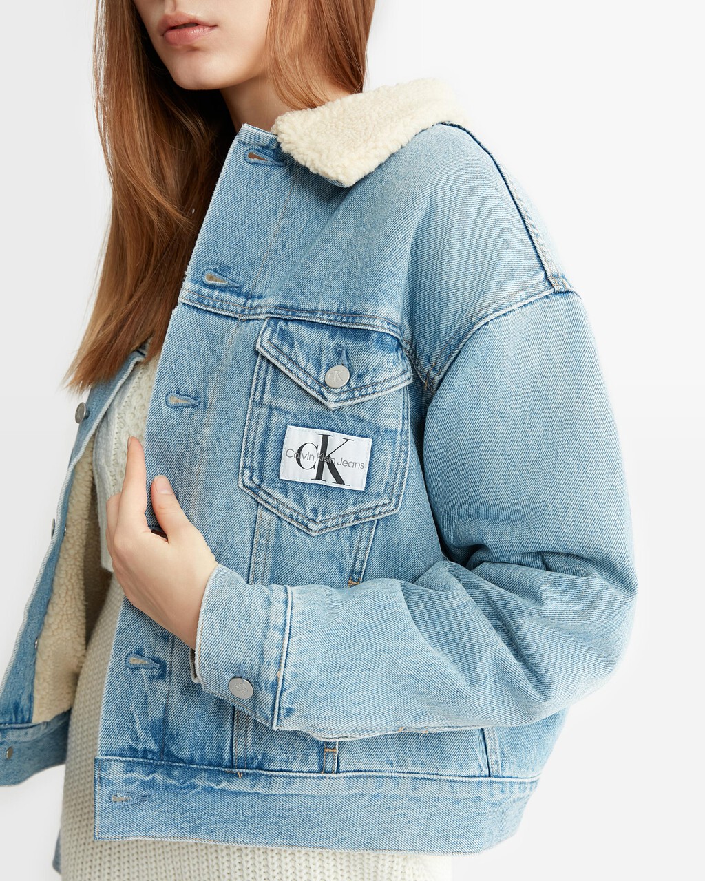 Sherpa Denim Jacket, Denim Light, hi-res