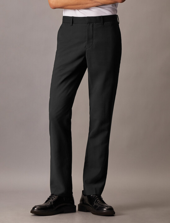 Refined Virgin Wool Slim Trouser