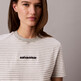Grey Heather + Bright White Stripe