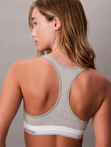 Icon Cotton Lightly Lined Bralette, Grey Heather, hi-res