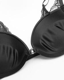 CK Black Bridal Push Up Plunge Add-A-Size Bra, Black, hi-res