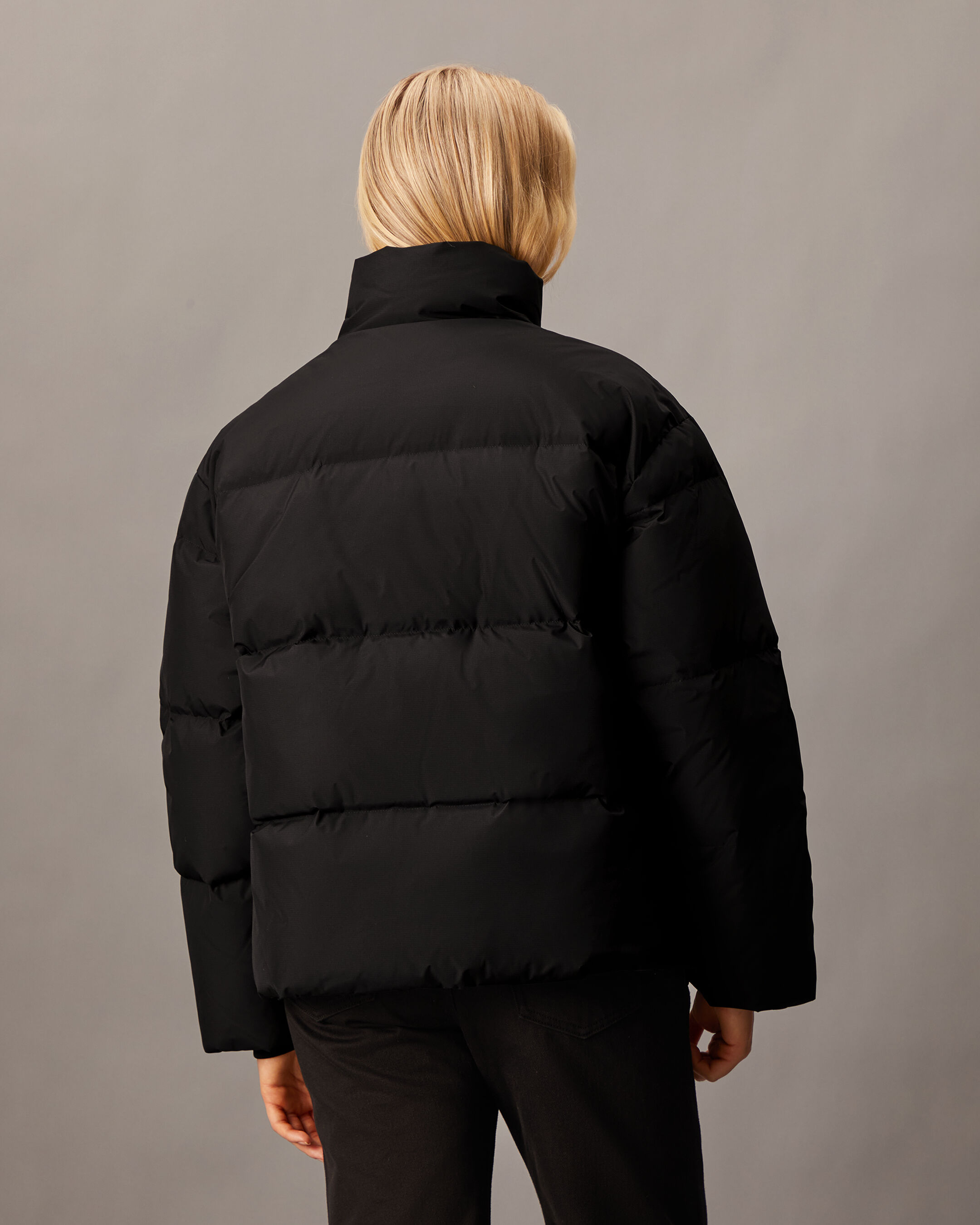 Calvin klein stand collar coat top