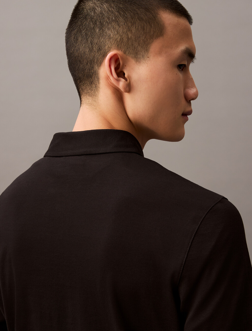Double Mercerized Cotton Short Sleeve Polo, Black, hi-res