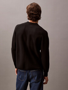 Tech Knit Sweater Polo Shirt, Black, hi-res