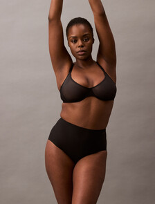 Stay-Put Mesh Brief, Black, hi-res