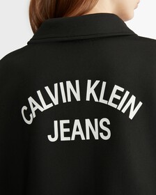Varsity Polo Neck Pullover Sweatshirt, Ck Black, hi-res