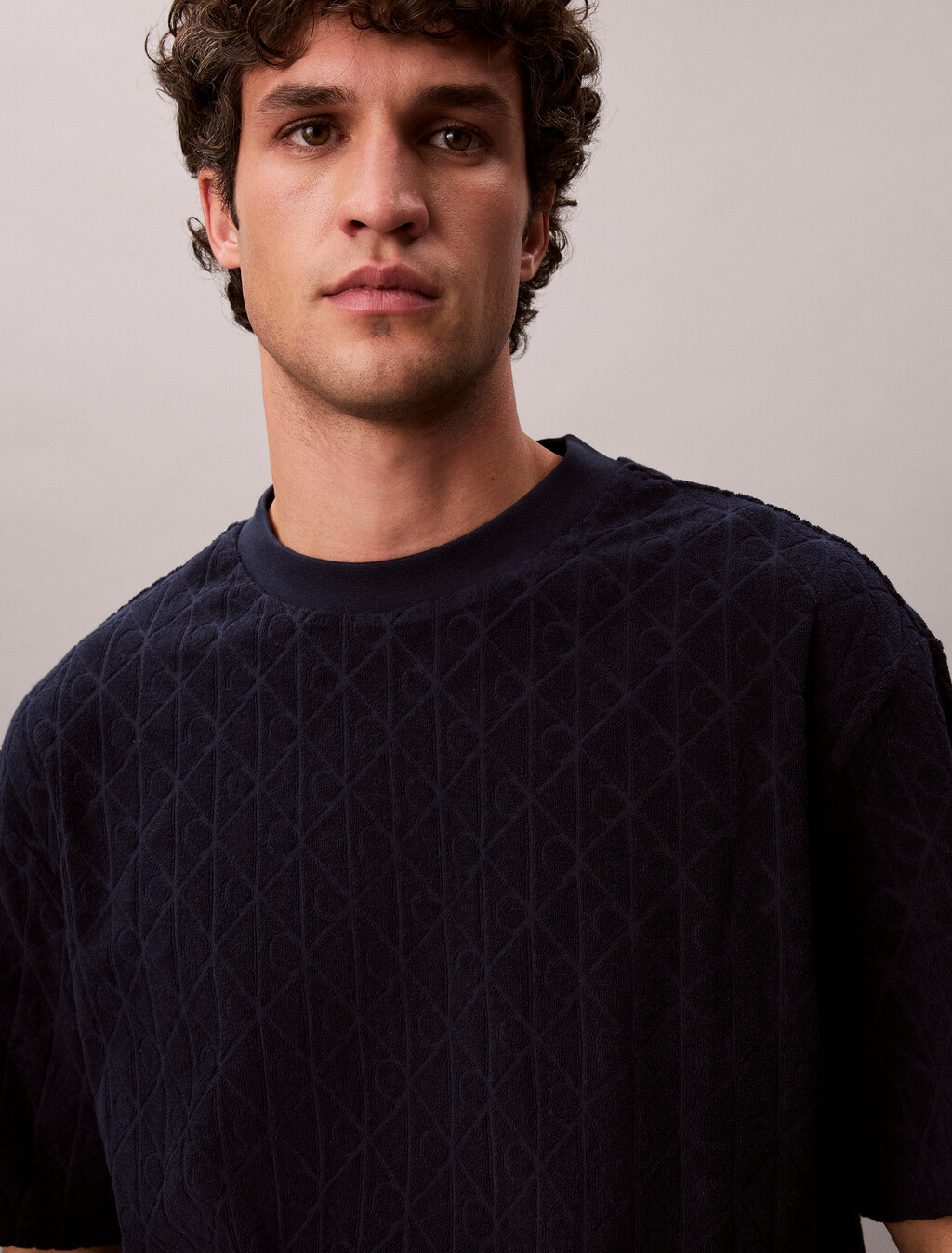 Emblem Logo Towelling T-shirt, Dark Sapphire, hi-res