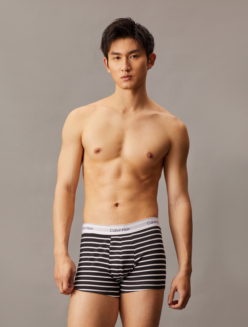 Icon Cotton Stretch Trunks 2 Pack, black/ leader stripe black, hi-res