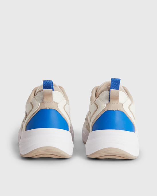 SUEDE AND MESH TRAINERS