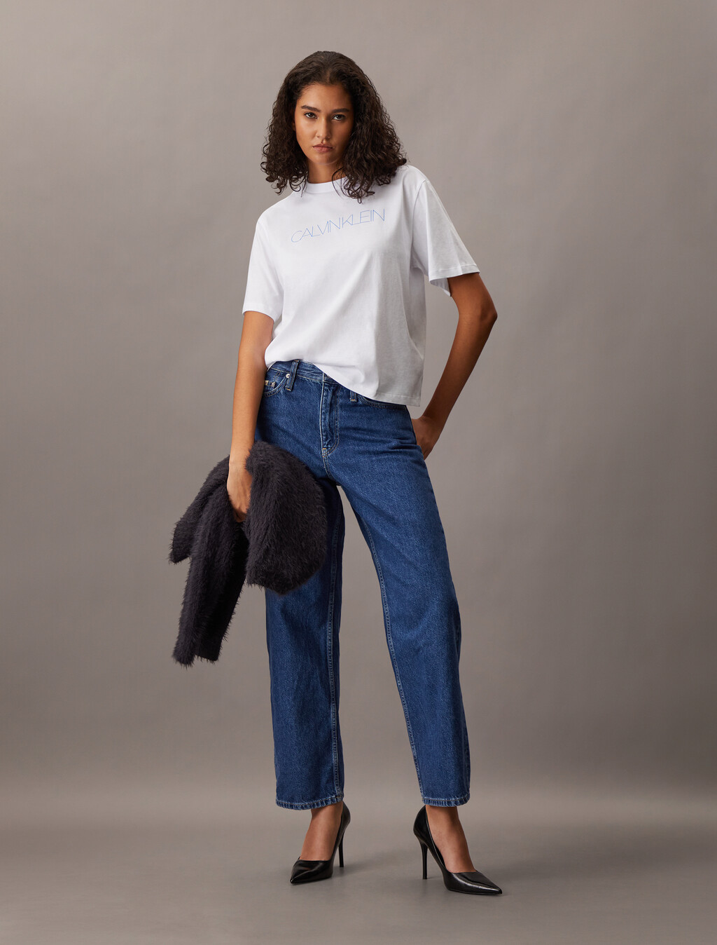 Boxy Logo Tee, Brilliant White, hi-res