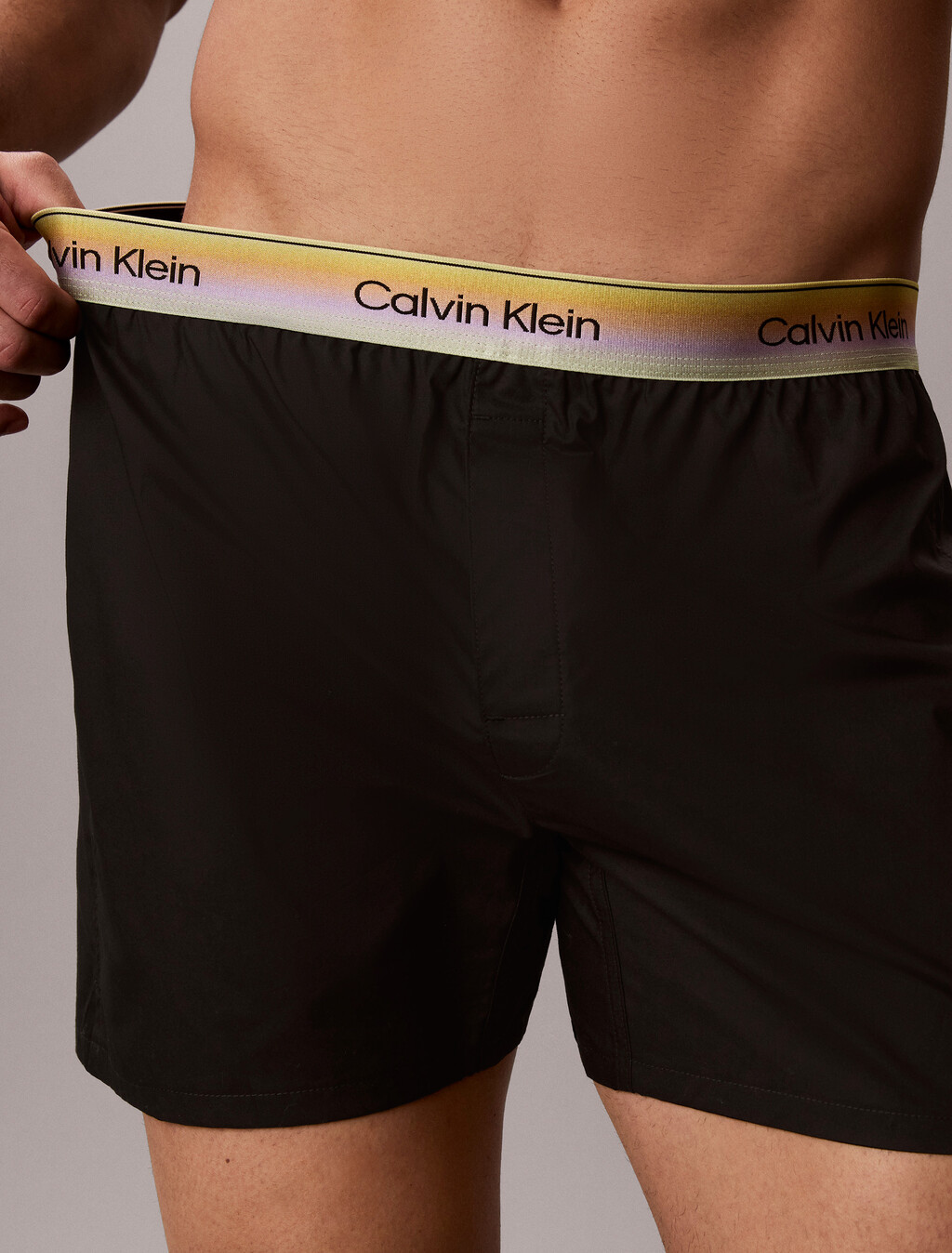 Cotton Poplin Boxers - Pride, Black, hi-res