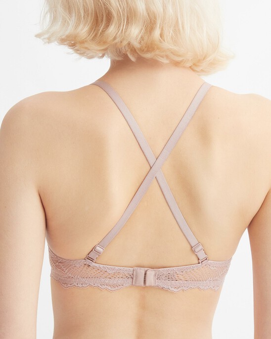 SCALLOPED LACE LIGHTLY LINED DEMI BRA