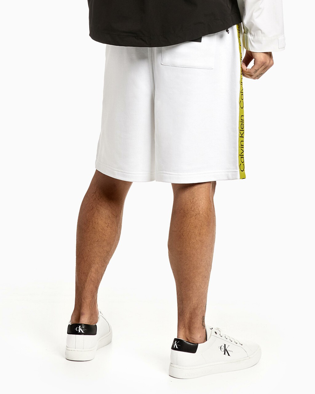 Unisex Color Logo Tape Sweatshorts, Bright White, hi-res