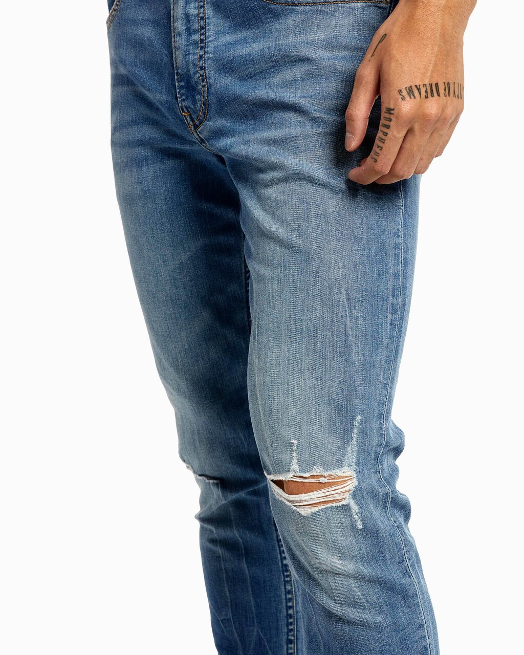 CLIMATE TECH BODY SKINNY JEANS, Light Blue Dstr, hi-res