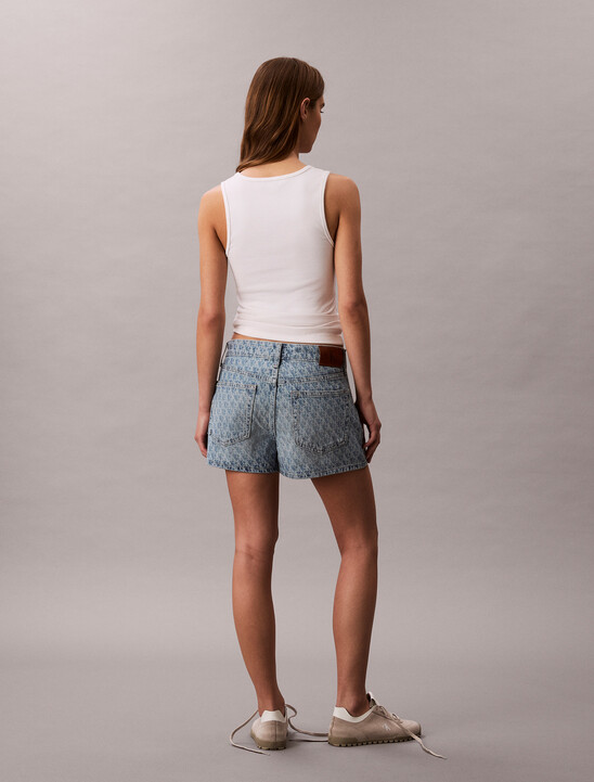 90's Monogram Denim Shorts
