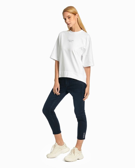 White On White Cropped Sweatshirt