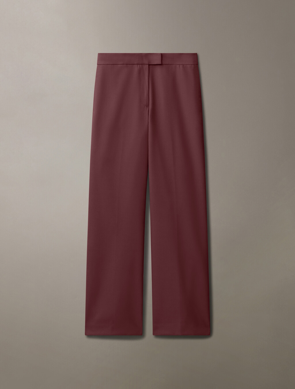 Coated Gabardine Flare Trousers, Red Mahogany, hi-res