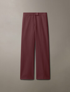 Coated Gabardine Flare Trousers, Red Mahogany, hi-res