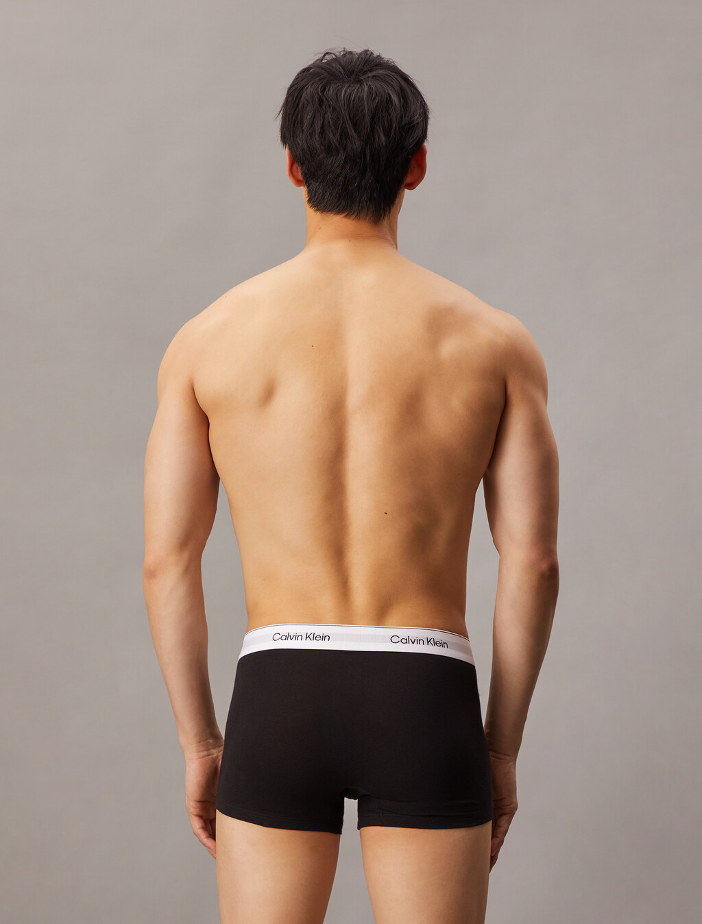 Icon Cotton Stretch Trunks 3 Pack, Grey Heather/White/Black, hi-res
