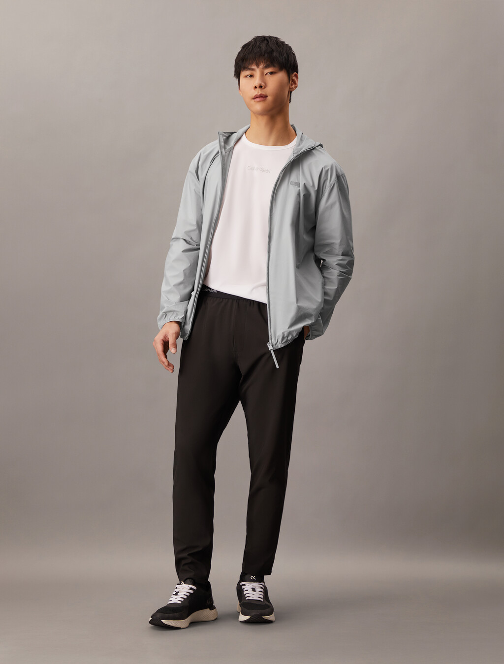 Essentials Woven Hood Jacket, Sleet, hi-res