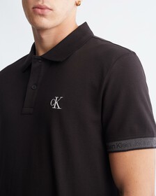 Logo Cuff Polo, Ck Black, hi-res