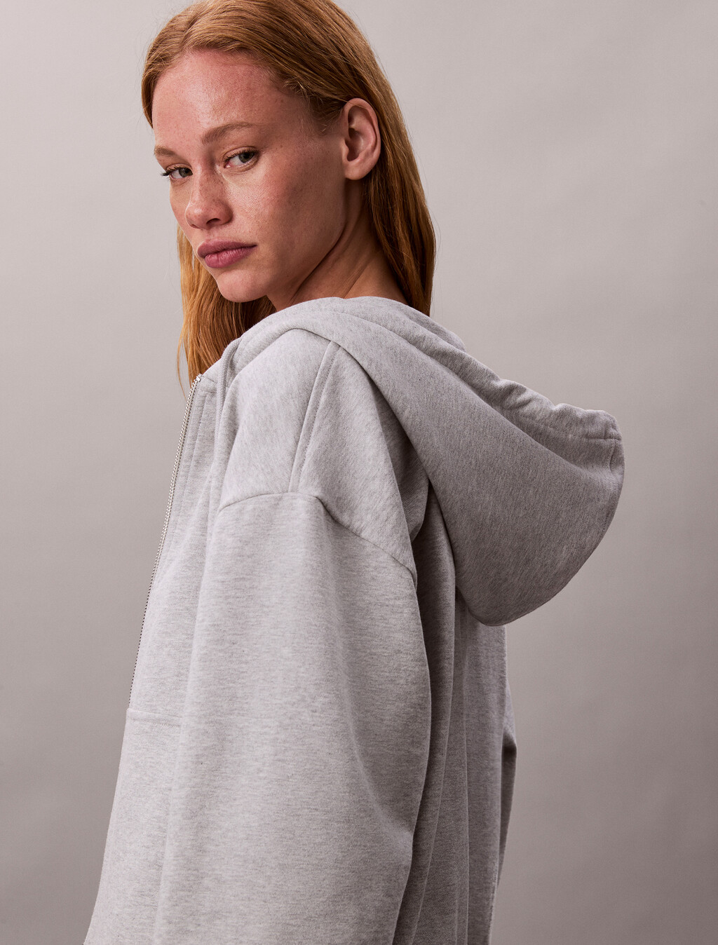 Cotton Terry Zip Up Hoodie, History Grey Heather, hi-res
