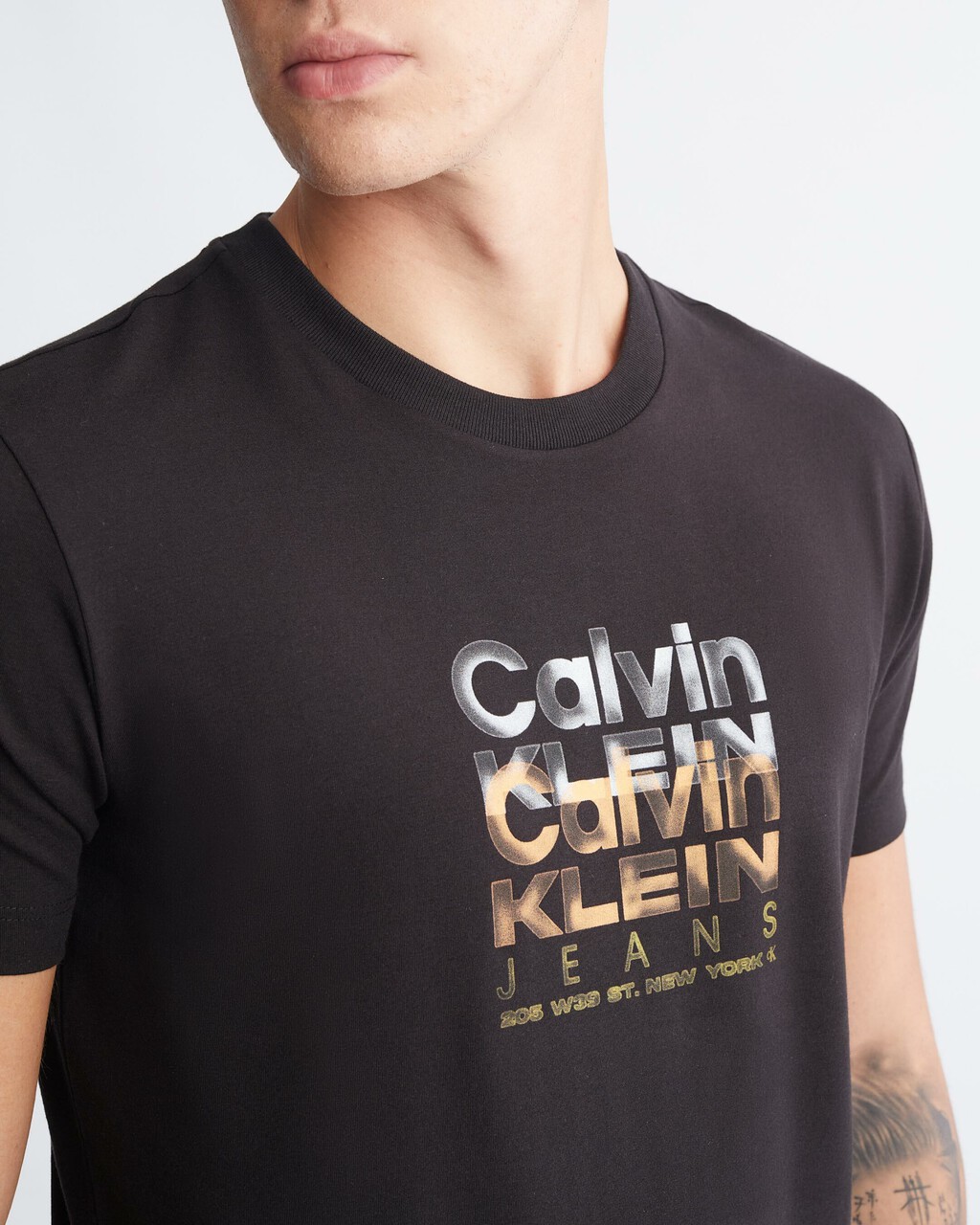 Multi Layering Logo Tee | black | Calvin Klein Malaysia