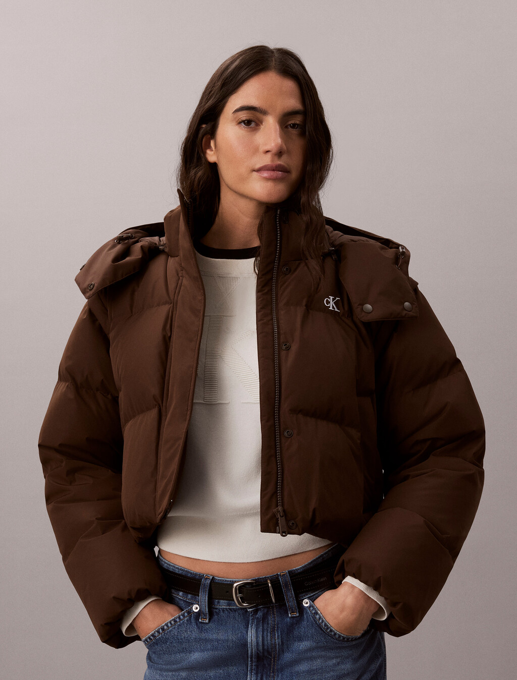 2-in-1 Convertible Down Puffer Jacket, Brown Cork, hi-res