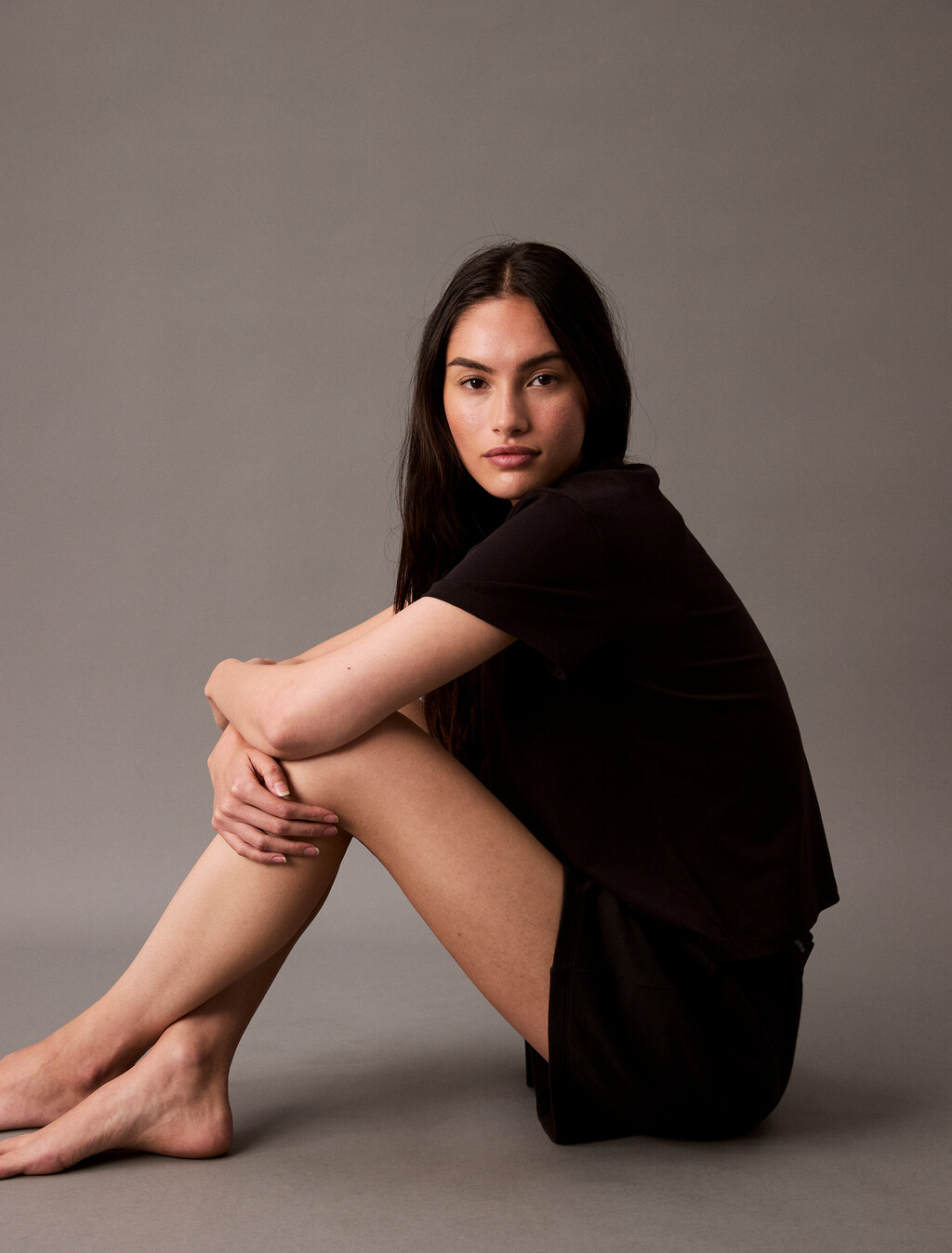 Terry Lounge Sleep Shorts, Black, hi-res