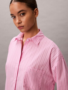 Valentine's Day Capsule Stripe Sleep Shirt, 19471 TRAIL STRIPE+PINK ESSENCE, hi-res