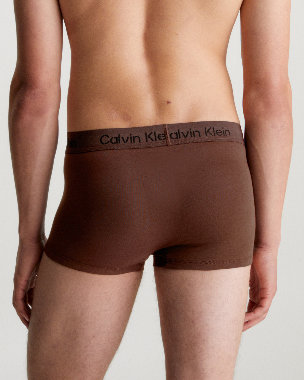Cotton Stretch 3 Pack Low Rise Trunks, Marron/Tigers Eye/Umber, hi-res