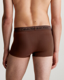 Cotton Stretch 3 Pack Low Rise Trunks, Marron/Tigers Eye/Umber, hi-res