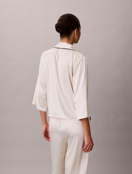 Satin Sheen Short Sleeve Shirt