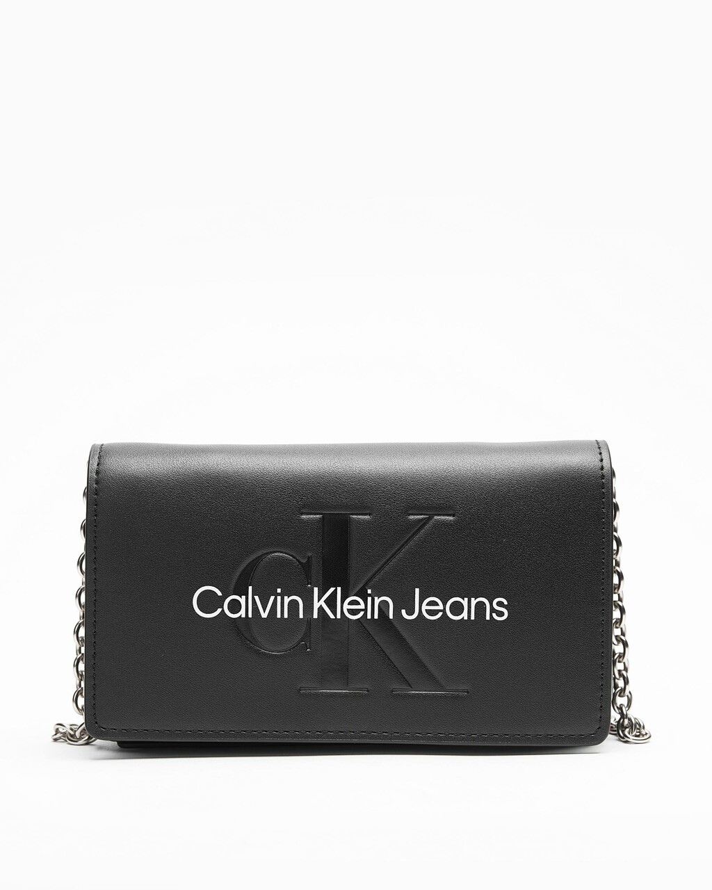 SCULPTED FLAP PHONE CROSSBODY BAG, BLACK, hi-res