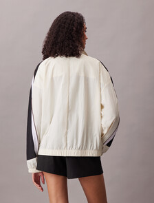 Water-Resistant Performance Track Jacket, black/white/off white, hi-res