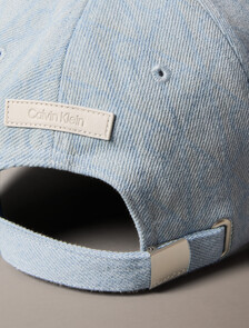 Burnout Emblem Logo Denim Cap, Light Wash Denim, hi-res