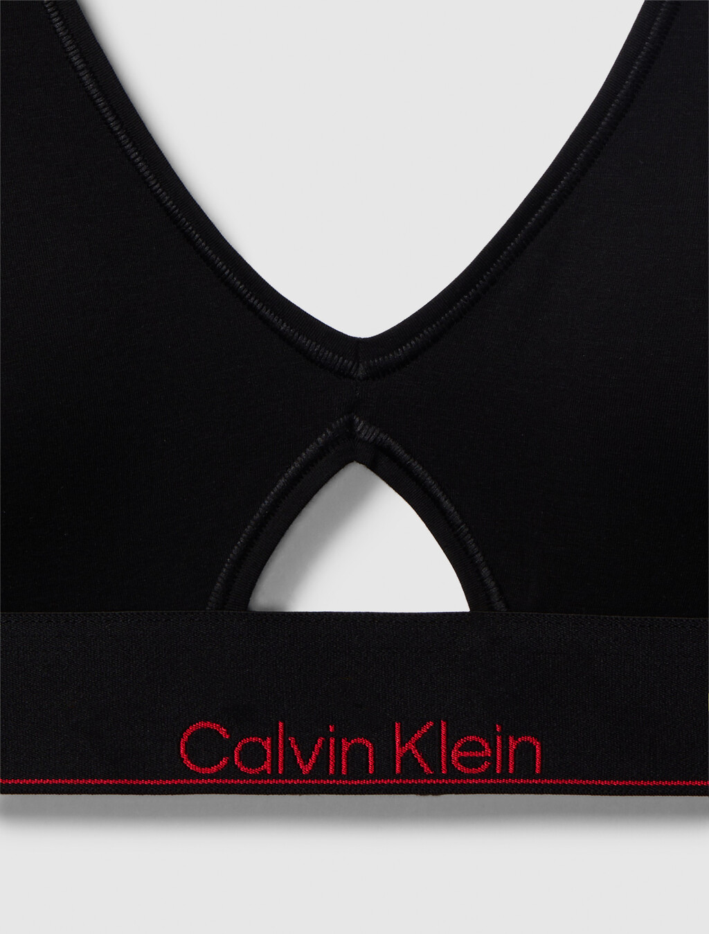 Icon Cotton Lightly Lined Triangle Bralette, Black, hi-res