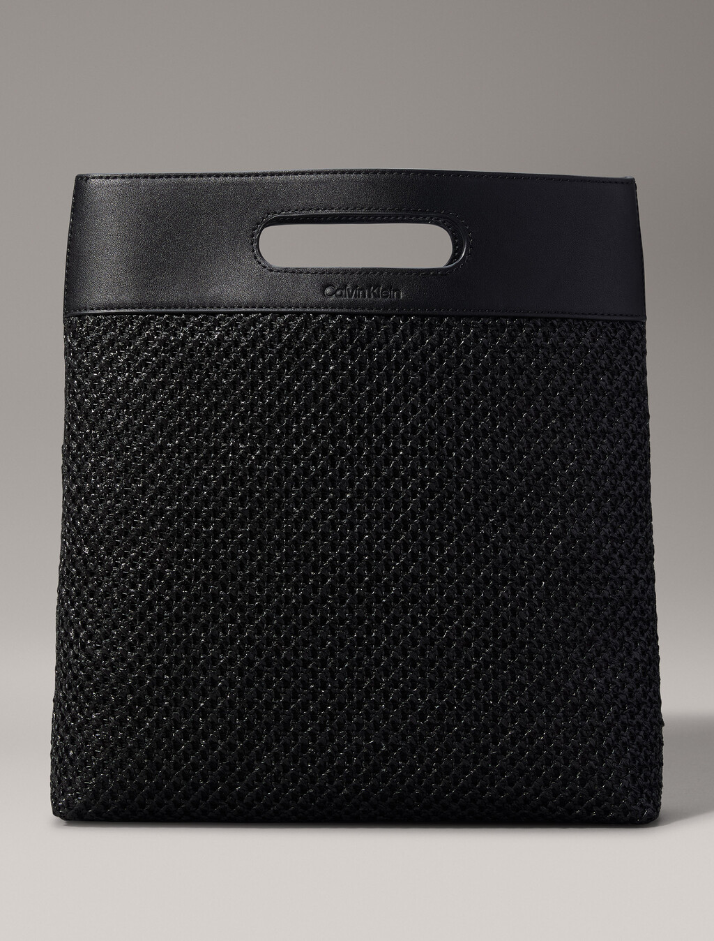 Summer Raffia Cut Out Clutch, BLACK BEAUTY, hi-res
