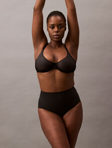 Stay-Put Mesh Brief, Black, hi-res