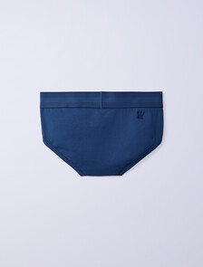 Jung Kook for Calvin Klein Heritage Cotton 3-Pack Brief, Dark Denim/Peat/Lily, hi-res