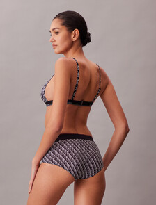 CK Graphic Hipster Panty, MINI STEPPING LOGO BLACK, hi-res