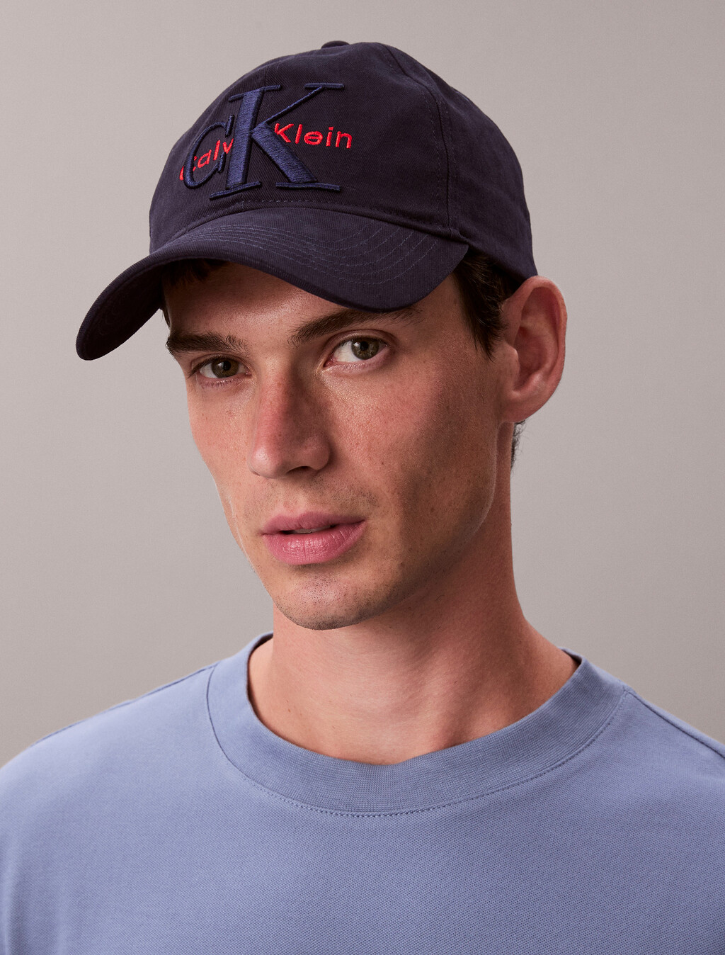 Layered Monogram Logo Graphic Baseball Cap, Moonlit Ocean, hi-res