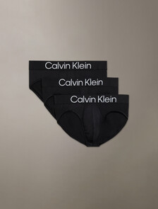 Microfiber Stretch Bold Logo Hip Brief 3 Pack, BLACK/BLACK/BLACK, hi-res