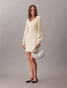 2 in 1 Knit Dress, Eggshell, hi-res